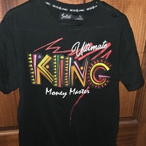 Black Graphic Tee - Ultimate King Design